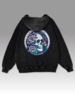 Bluza oversize z kapturem <br>Old Skull Friend - efekt sprania