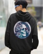Bluza oversize z kapturem <br>Old Skull Friend - efekt sprania