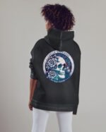 Bluza oversize z kapturem <br>Old Skull Friend - efekt sprania