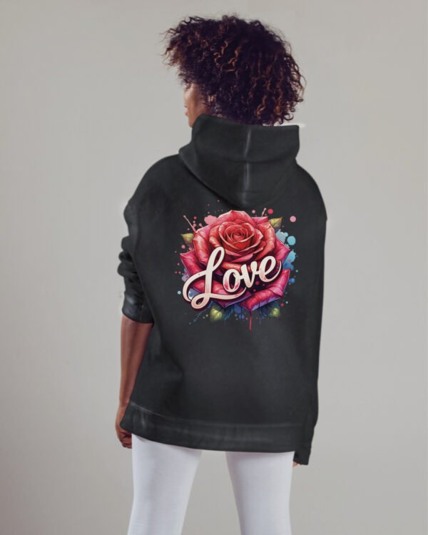 Bluza oversize z kapturem <br>Love and Rose - efekt sprania