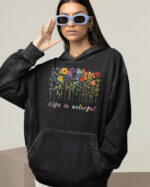 TL HO OLD CAR DTG 0260 A WOMEN Bluza oversize z kapturem <br>Life is Colorful - efekt sprania