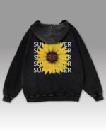 Bluza oversize z kapturem Sunflower