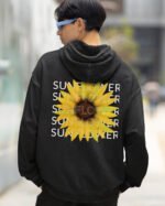 Bluza oversize z kapturem <br>Sunflower - efekt sprania