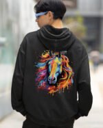 Bluza oversize z kapturem <br>Horse Whisperer - efekt sprania