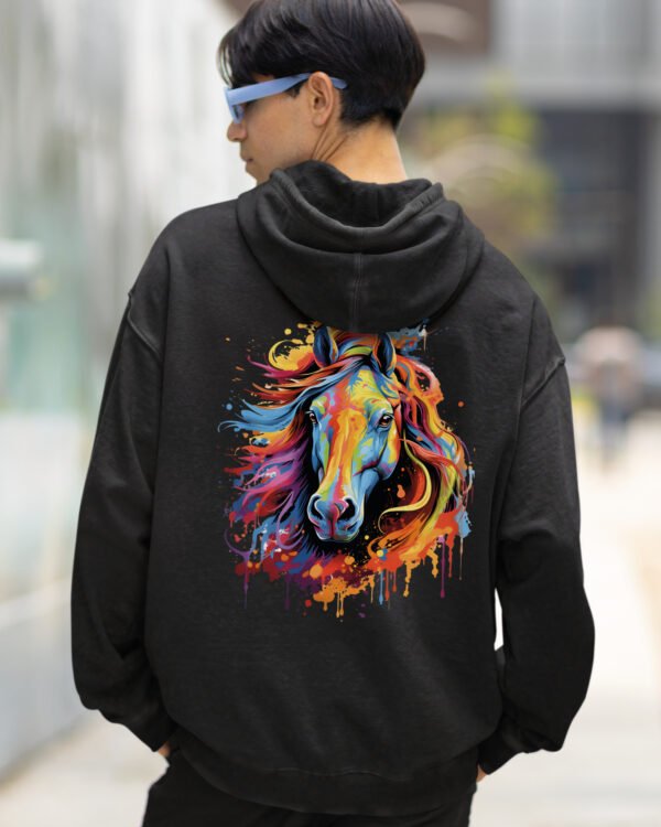 Bluza oversize z kapturem <br>Horse Whisperer - efekt sprania