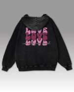 Bluza oversize z kapturem <br>Love is all You Need - efekt sprania