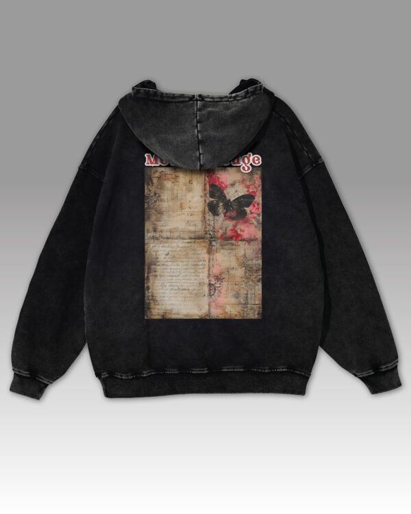 Bluza oversize z kapturem <br>Moulin Rouge Butterfly - efekt sprania