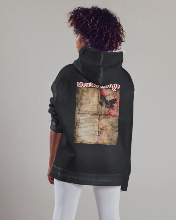 Bluza oversize z kapturem <br>Moulin Rouge Butterfly - efekt sprania