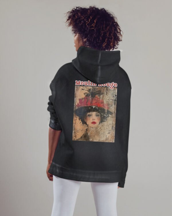 Bluza oversize z kapturem <br>Moulin Rouge Retro - efekt sprania