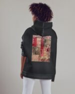 Bluza oversize z kapturem <br>Moulin Rouge Romantic - efekt sprania
