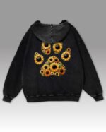 Bluza oversize z kapturem <br>Sunflower Paw - efekt sprania