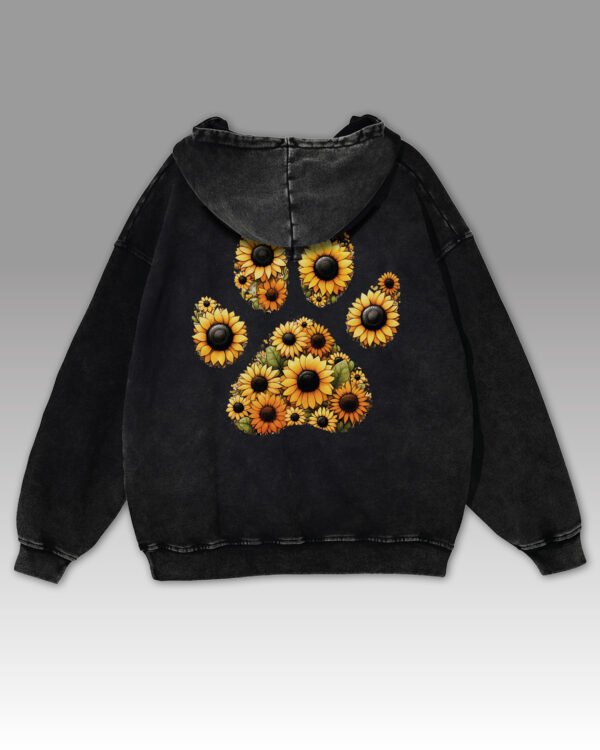 Bluza oversize z kapturem <br>Sunflower Paw - efekt sprania