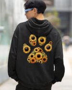 Bluza oversize z kapturem <br>Sunflower Paw - efekt sprania
