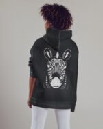 Bluza oversize z kapturem <br>Zebra - efekt sprania