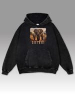 Bluza oversize z kapturem Safari