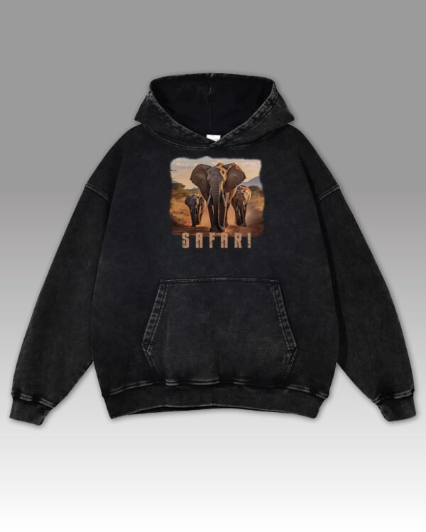 Bluza oversize z kapturem Safari