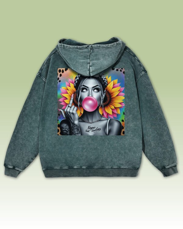 Bluza oversize z kapturem <br>NOPE Not Today - efekt sprania