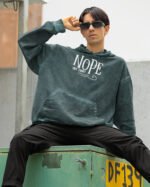 Bluza oversize z kapturem <br>NOPE Not Today - efekt sprania