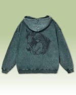 Bluza oversize z kapturem <br>Love for Horses - efekt sprania