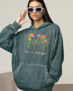 TL HO OLD DGR DTG 0260 A WOMEN Bluza oversize z kapturem <br>Life is Colorful - efekt sprania