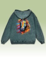 Bluza oversize z kapturem <br>Horse Whisperer - efekt sprania