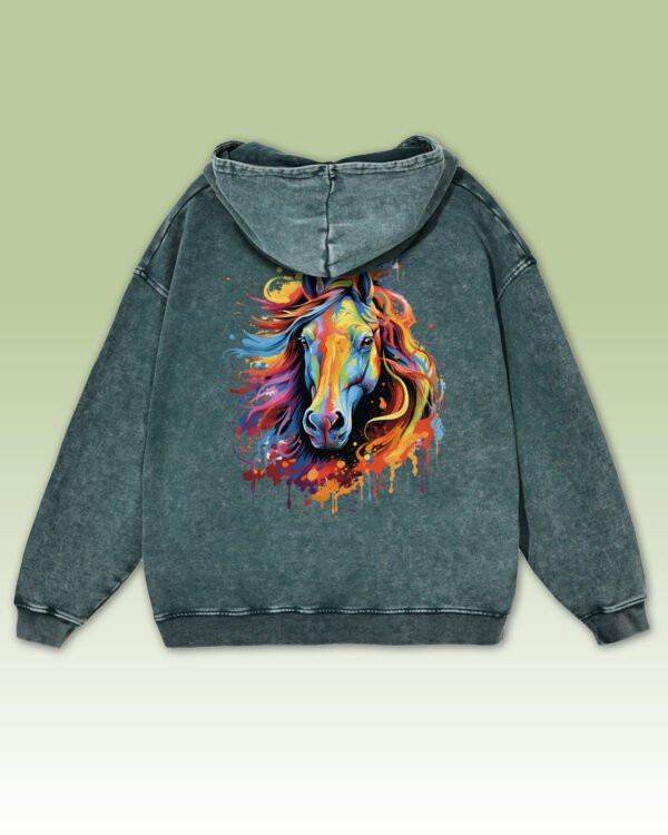 Bluza oversize z kapturem <br>Horse Whisperer - efekt sprania