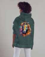 Bluza oversize z kapturem <br>Horse Whisperer - efekt sprania
