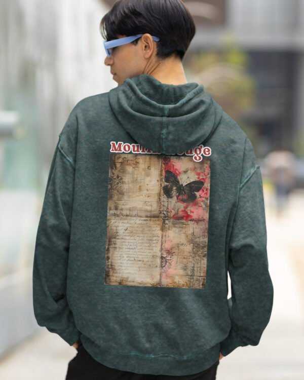 Bluza oversize z kapturem <br>Moulin Rouge Butterfly - efekt sprania