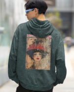 Bluza oversize z kapturem <br>Moulin Rouge Retro - efekt sprania