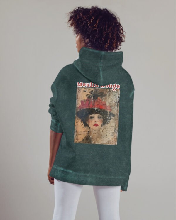 Bluza oversize z kapturem <br>Moulin Rouge Retro - efekt sprania