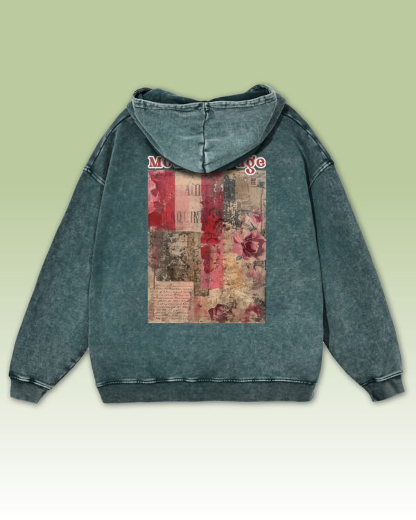 Bluza oversize z kapturem <br>Moulin Rouge Romantic - efekt sprania