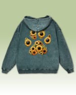 Bluza oversize z kapturem <br>Sunflower Paw - efekt sprania