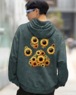Bluza oversize z kapturem <br>Sunflower Paw - efekt sprania