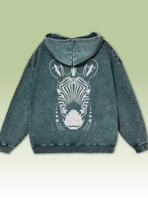 Bluza oversize z kapturem Zebra