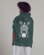 Bluza oversize z kapturem <br>Zebra - efekt sprania