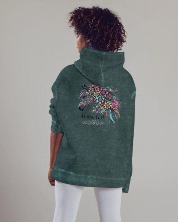 Bluza oversize z kapturem <br>Horse Girl - efekt sprania