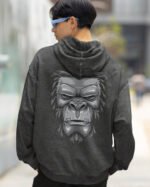 Bluza oversize z kapturem <br>Goryl - efekt sprania