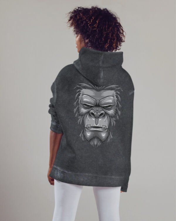 Bluza oversize z kapturem <br>Goryl - efekt sprania