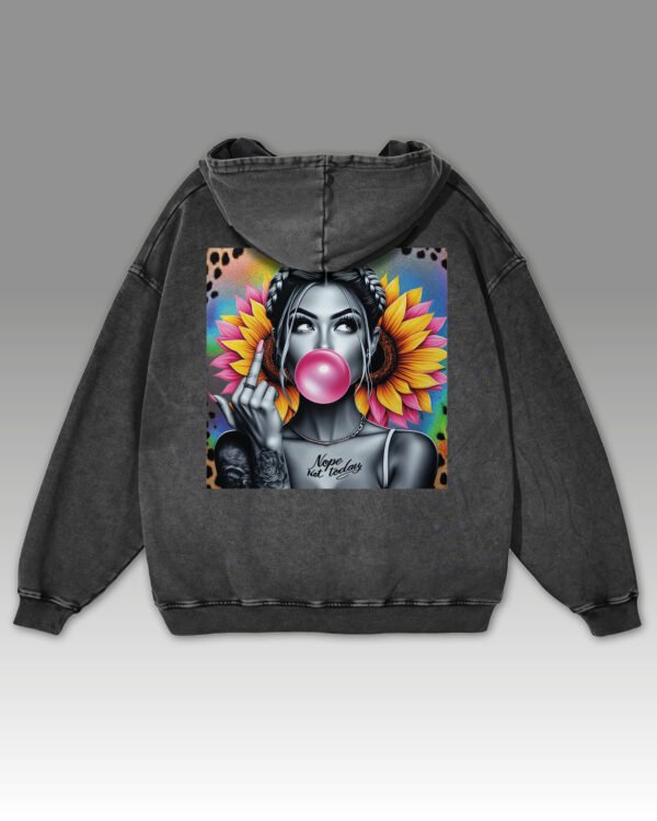 Bluza oversize z kapturem <br>NOPE Not Today - efekt sprania