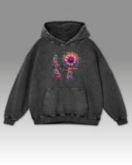 Bluza oversize z kapturem <br>LOVE - efekt sprania
