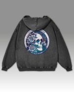 Bluza oversize z kapturem <br>Old Skull Friend - efekt sprania