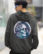 Bluza oversize z kapturem <br>Old Skull Friend - efekt sprania