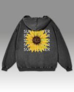 Bluza oversize z kapturem Sunflower