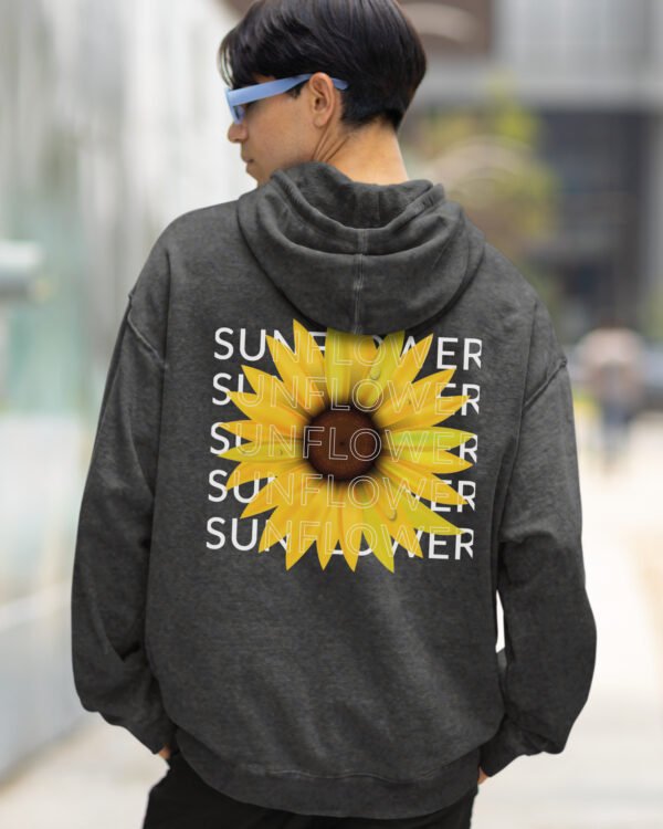 Bluza oversize z kapturem <br>Sunflower - efekt sprania