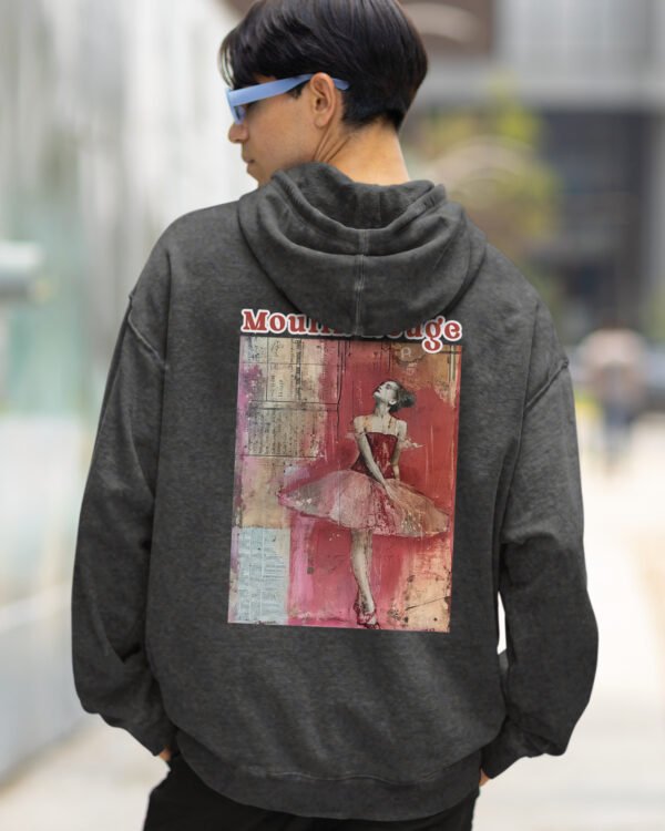 Bluza oversize z kapturem <br>Moulin Rouge Ballet - efekt sprania