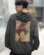 Bluza oversize z kapturem <br>Moulin Rouge Retro - efekt sprania