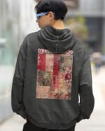 Bluza oversize z kapturem <br>Moulin Rouge Romantic - efekt sprania