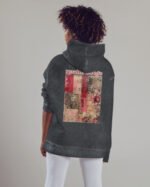 Bluza oversize z kapturem <br>Moulin Rouge Romantic - efekt sprania