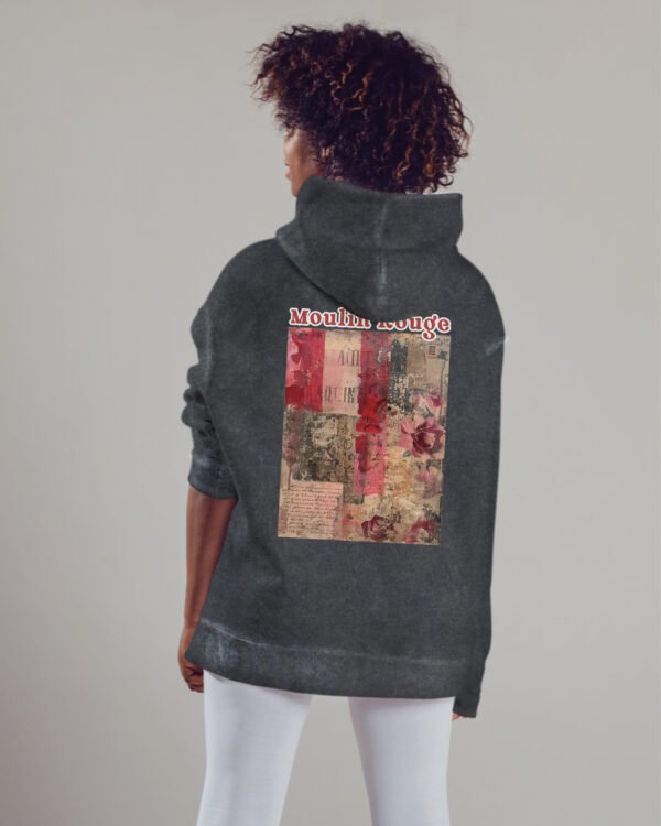 Bluza oversize z kapturem <br>Moulin Rouge Romantic - efekt sprania