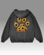Bluza oversize z kapturem <br>Sunflower Paw - efekt sprania